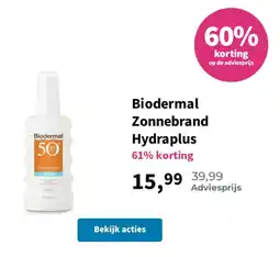 Plein.nl Biodermal Zonnebrand Hydraplus aanbieding