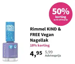 Plein.nl Rimmel Kind & Free Vegan Nagellak aanbieding