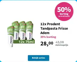 Plein.nl Prodent Tandpasta Frisse Adem aanbieding