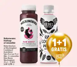Delhaize Kokoswater, fruitsap of smoothie aanbieding