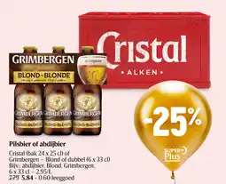 Delhaize Pilsbier of abdijbier Cristal aanbieding