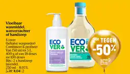 Delhaize Ecover Vloeibaar Wasmiddel, Wasverzachter of Handzeep aanbieding