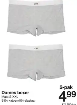 Zeeman Dames boxer aanbieding