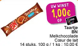 Cora BN Taartje Melkchocolade Cœur de lait aanbieding