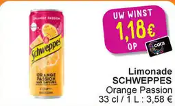 Cora Schweppes Limonade Orange Passion aanbieding