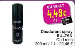 Cora Sultan deodorant spray oud men aanbieding