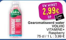 Cora Volvic vitamine+ raspberry gearomatiseerd water aanbieding