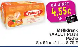 Cora Yakult plus pêche melkdrank aanbieding