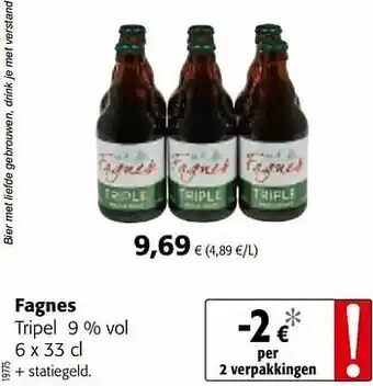 Colruyt Fagnes tripel aanbieding