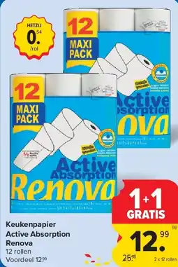 Carrefour Keukenpapier Active Absorption Renova aanbieding