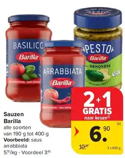 Carrefour Sauzen Barilla aanbieding