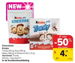 Carrefour Chocolade Kinder aanbieding