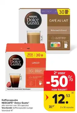 Carrefour Koffiecapsules NESCAFÉ Dolce Gusto aanbieding