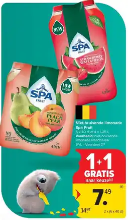 Carrefour Niet-bruisende limonade Spa Fruit aanbieding