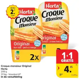 Carrefour Croque-monsieur Original Herta aanbieding