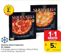 Carrefour Gamma pizza’s Suprema Dr. Oetker aanbieding