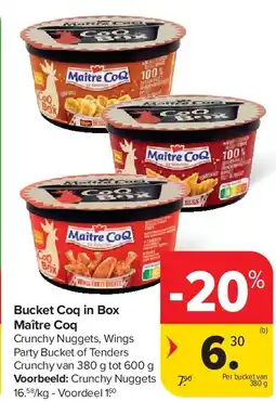 Carrefour Bucket Coq in Box Maître Coq aanbieding