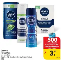 Carrefour Gamma Nivea Men aanbieding