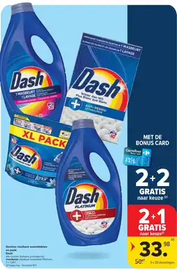 Carrefour Gamma vloeibare wasmiddelen en pods Dash aanbieding