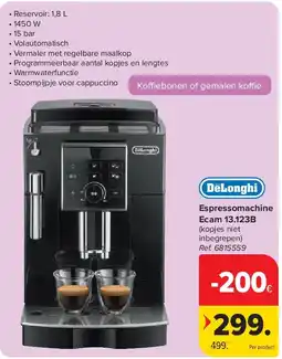 Carrefour Espressomachine Ecam 13.123B aanbieding