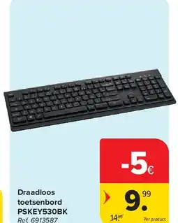 Carrefour Draadloos toetsenbord PSKEY530BK aanbieding