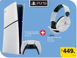 Carrefour PS5-console Slim Digital + 1 controller inbegrepen + Bedrade gamingheadset Recon 70 aanbieding