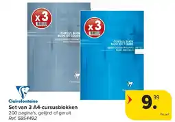 Carrefour Set van 3 A4-cursusblokken aanbieding