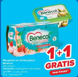 Carrefour Margarine en drinkyoghurt Benecol aanbieding
