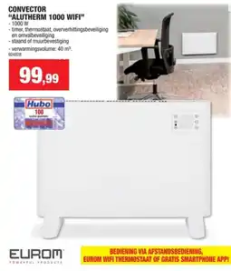 Hubo Eurom Alutherm 1000 wifi convectorkachel 1000W aanbieding