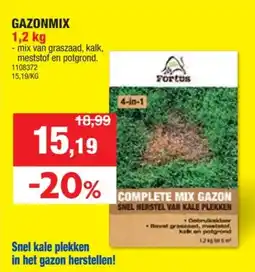 Hubo Fortus gazonmix 1,2kg aanbieding