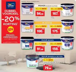 Hubo Levis RAL 9016 muurverf mat 8+2 l wit aanbieding