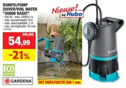 Hubo Gardena Basic 2000 dompelpomp 550W vuil/zuiver water aanbieding