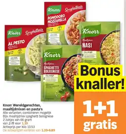 Albert Heijn Knorr Wereldgerechten, maaltijdmixen en pasta's aanbieding
