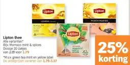 Albert Heijn Lipton thee aanbieding