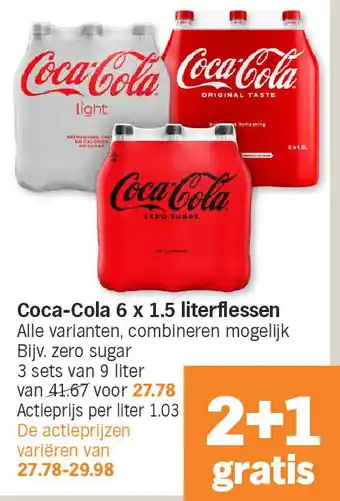 Albert Heijn Coca-Cola 6 x 1.5 literflessen aanbieding