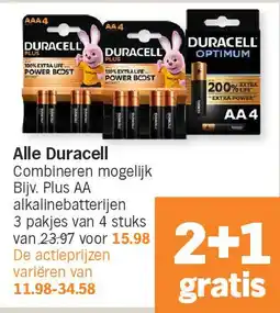 Albert Heijn Alle Duracell aanbieding