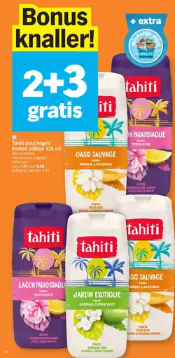 Albert Heijn Tahiti douchegels limited edition 315 ml aanbieding