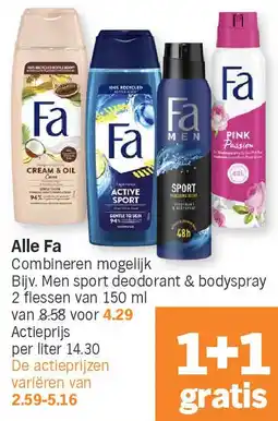 Albert Heijn Alle Fa aanbieding