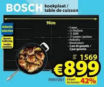 ElectroStock Bosch kookplaat - table de cuisson pxv975dv1 aanbieding