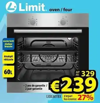 ElectroStock Limit oven - four lioc60tbx aanbieding