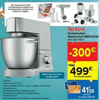 Tefal keukenrobot masterchef qb813d38