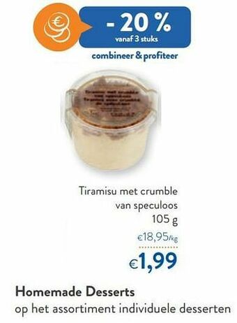 OKay Homemade desserts tiramisu met crumble van speculoos aanbieding