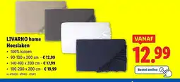 Lidl Livarno home Hoeslaken aanbieding