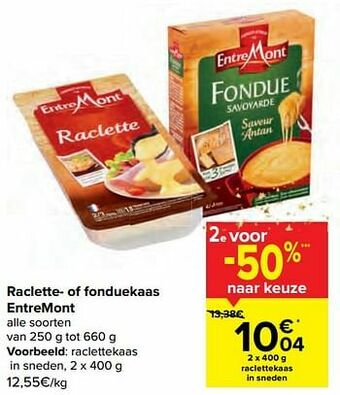 Carrefour Raclettekaas in sneden aanbieding