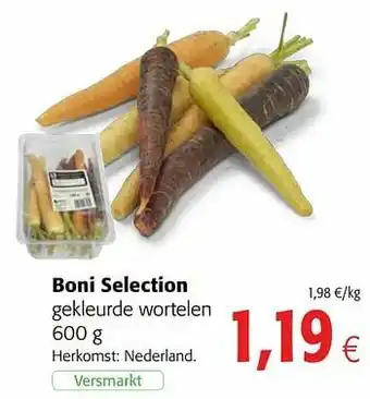 Colruyt Boni selection gekleurde wortelen aanbieding