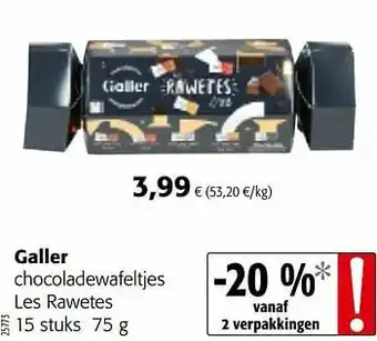 Colruyt Galler chocoladewafeltjes les rawetes aanbieding