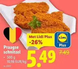 Lidl Praagse schnitzel aanbieding