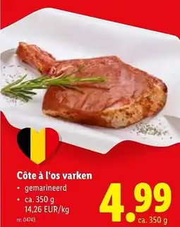 Lidl Côte à l'os varken aanbieding