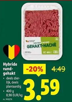 Lidl Hybride rund- gehakt aanbieding