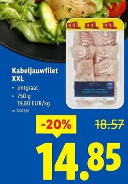 Lidl Kabeljauwfilet aanbieding